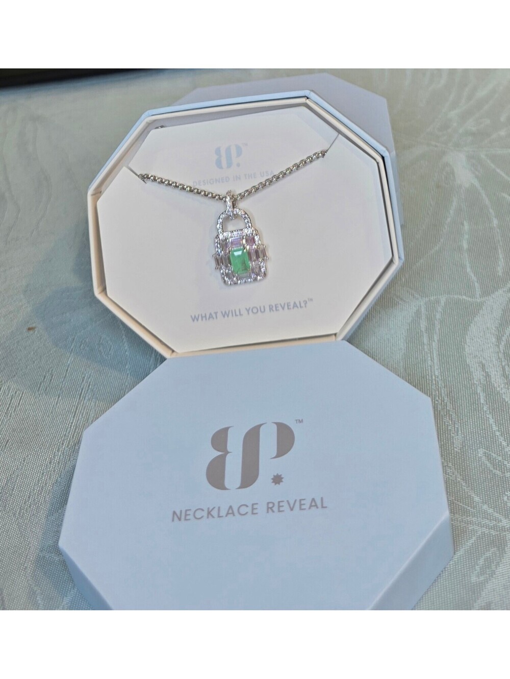Necklace Reveal Lab-Created Mint Green Tourmaline Pendant
